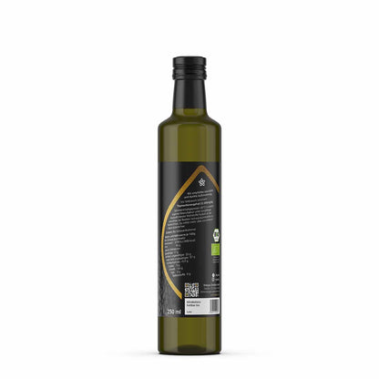 Produktbild nigellio Bio-Schwarzkümmelöl High Thymochinon Rückseite