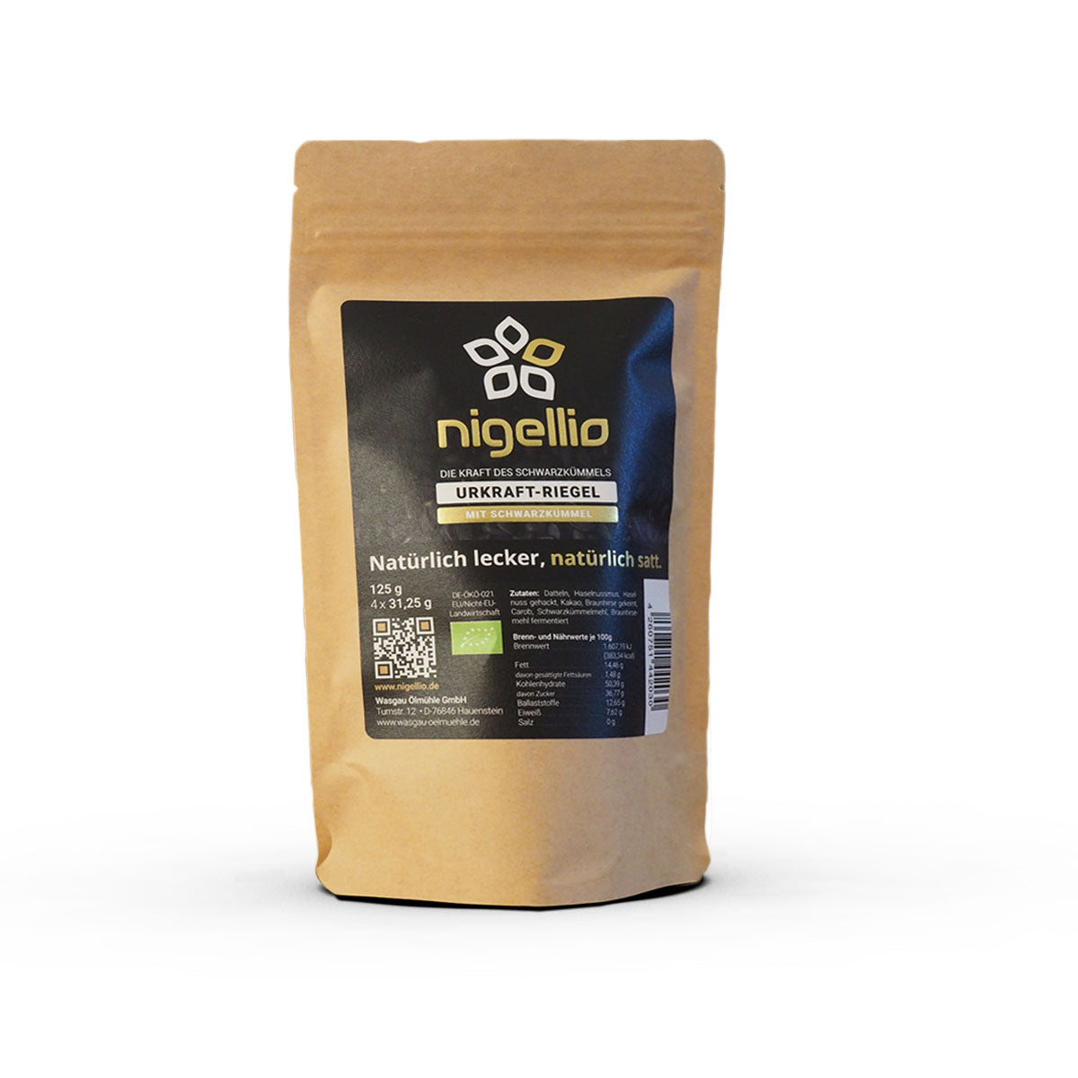 Produktfoto nigellio Urkraft-Riegel mit Schwarzkümmel